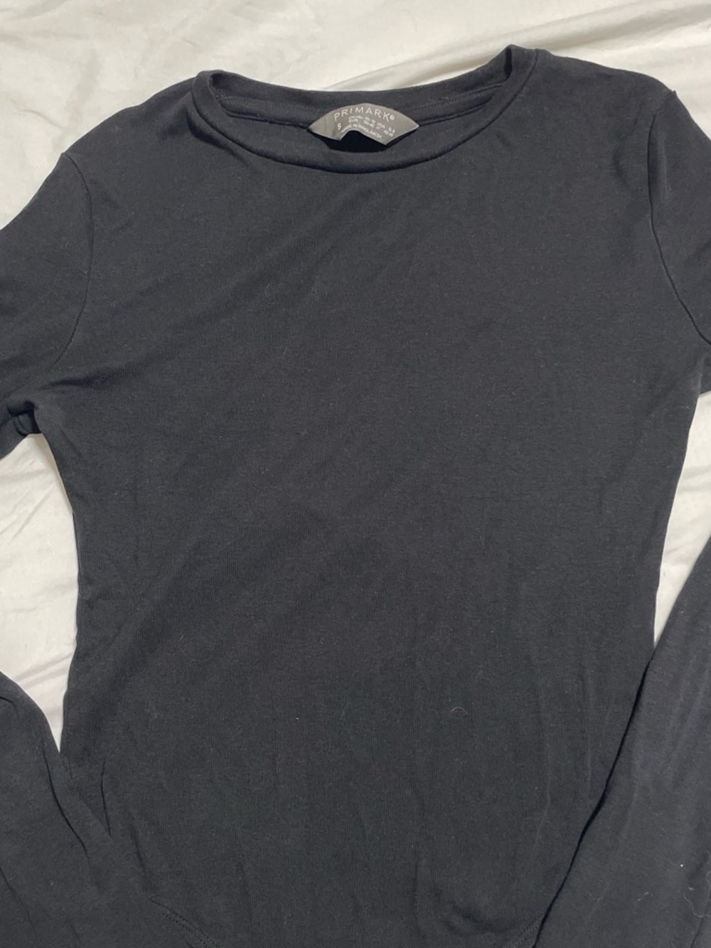 Primark Black Long Sleeve Crewneck Top